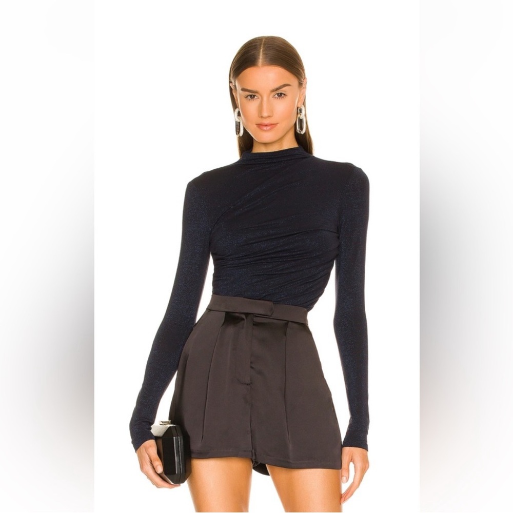 Enza Costa Lurex Long Sleeve Twist Top